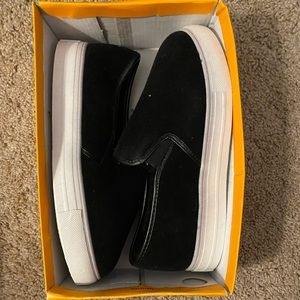 Black Slip-Ons, Size 9, NEVER WORN